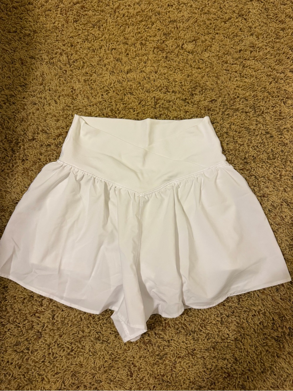 American Eagle Outfitters Aerie Cross Over White High-Waist Skort